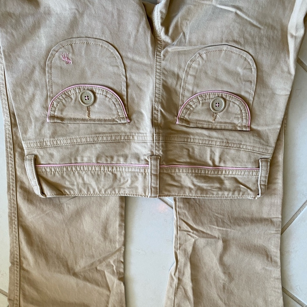 NWT Vintage Beige and Pink Wide leg Abercrombie pants